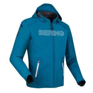 Blouson Moto Bering WARWICK - Bleu / Blanc